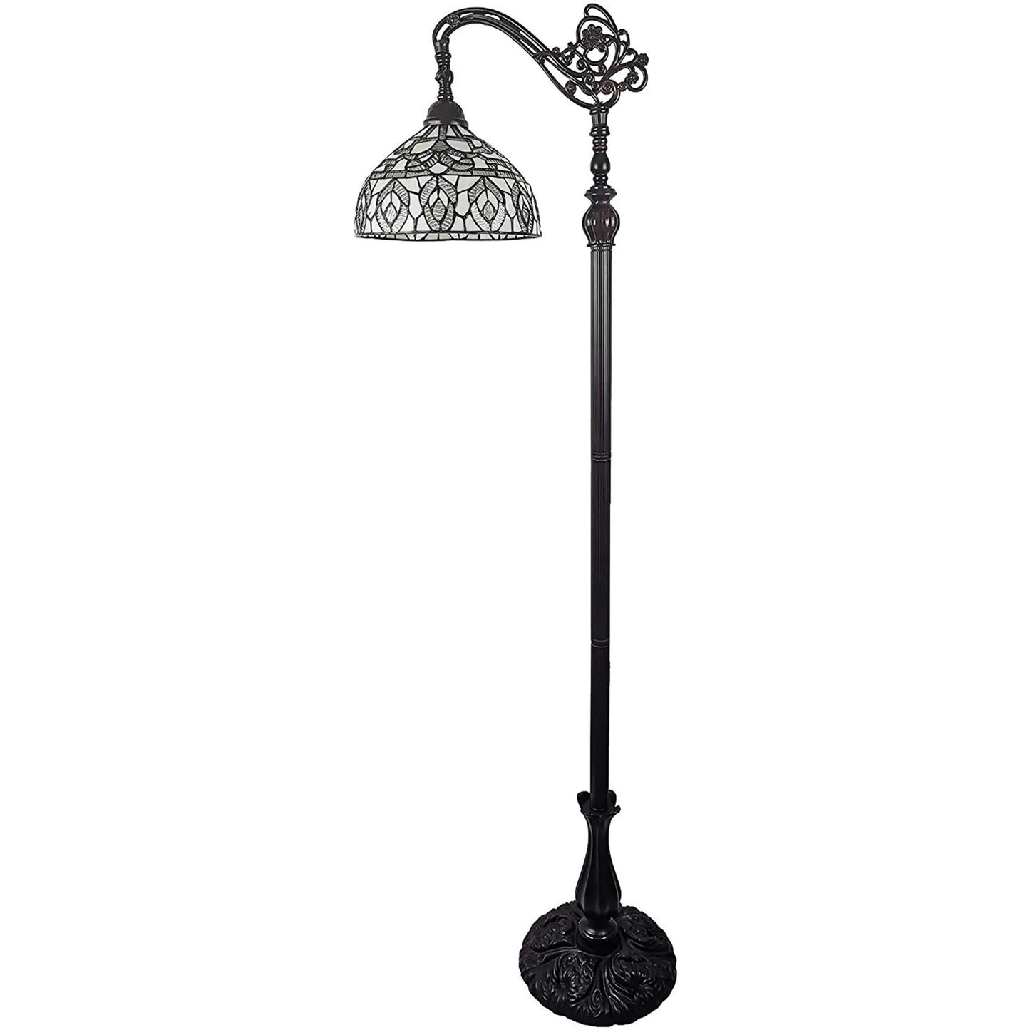 Black Four-Light Arc Floor Lamp