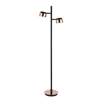 Two-Light Tree Floor Lamp with Bell Shades