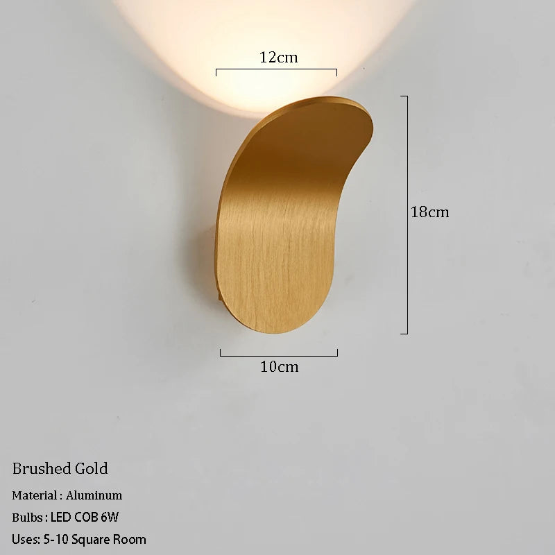 Gold Aura Minimalist Wall Sconce for Indoor Spaces