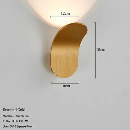 Gold Aura Minimalist Wall Sconce for Indoor Spaces