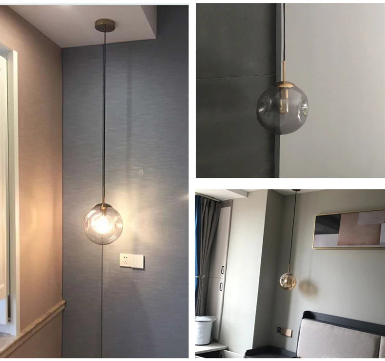 Nordic Glass Ball Pendant Light