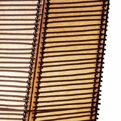 Brown & White Peacock Torchiere Lamp