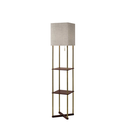 Luxury Brass Floor Lamp with Square Shade