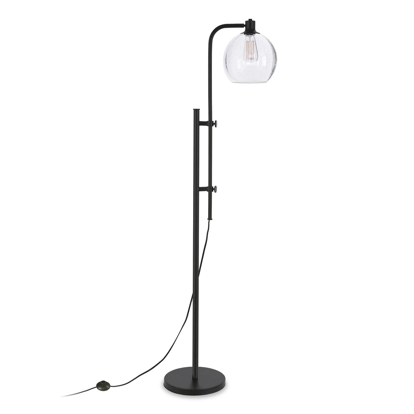 Black Adjustable Modern Reading Floor Lamp