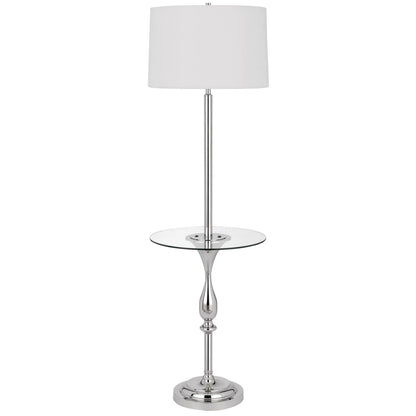 Chrome Tray Table Floor Lamp