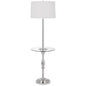 Chrome Tray Table Floor Lamp