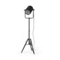 Black LED Floor Lamp with Metal Shade