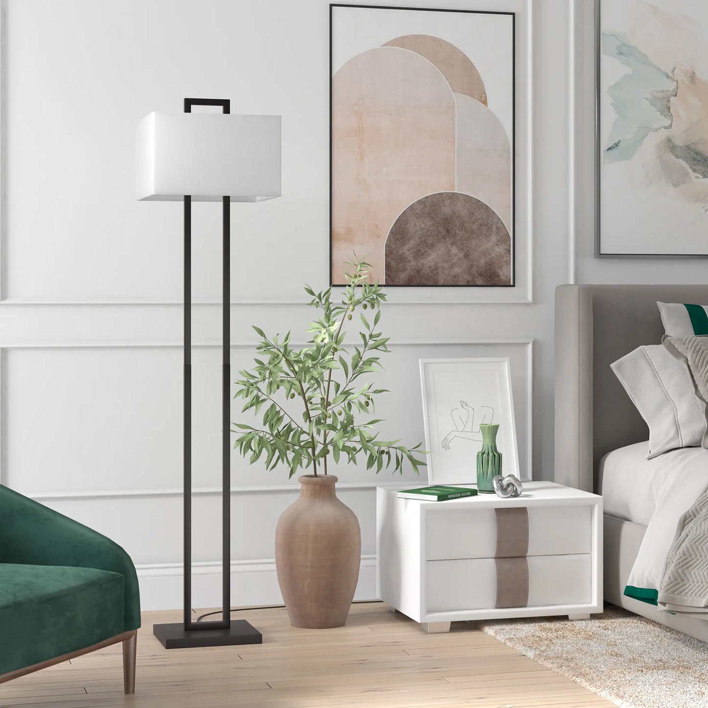 Traditional Black Floor Lamp