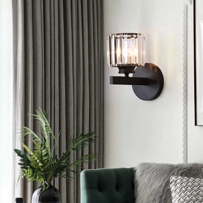 Crystal Sconce Iron Art Wall Lamp
