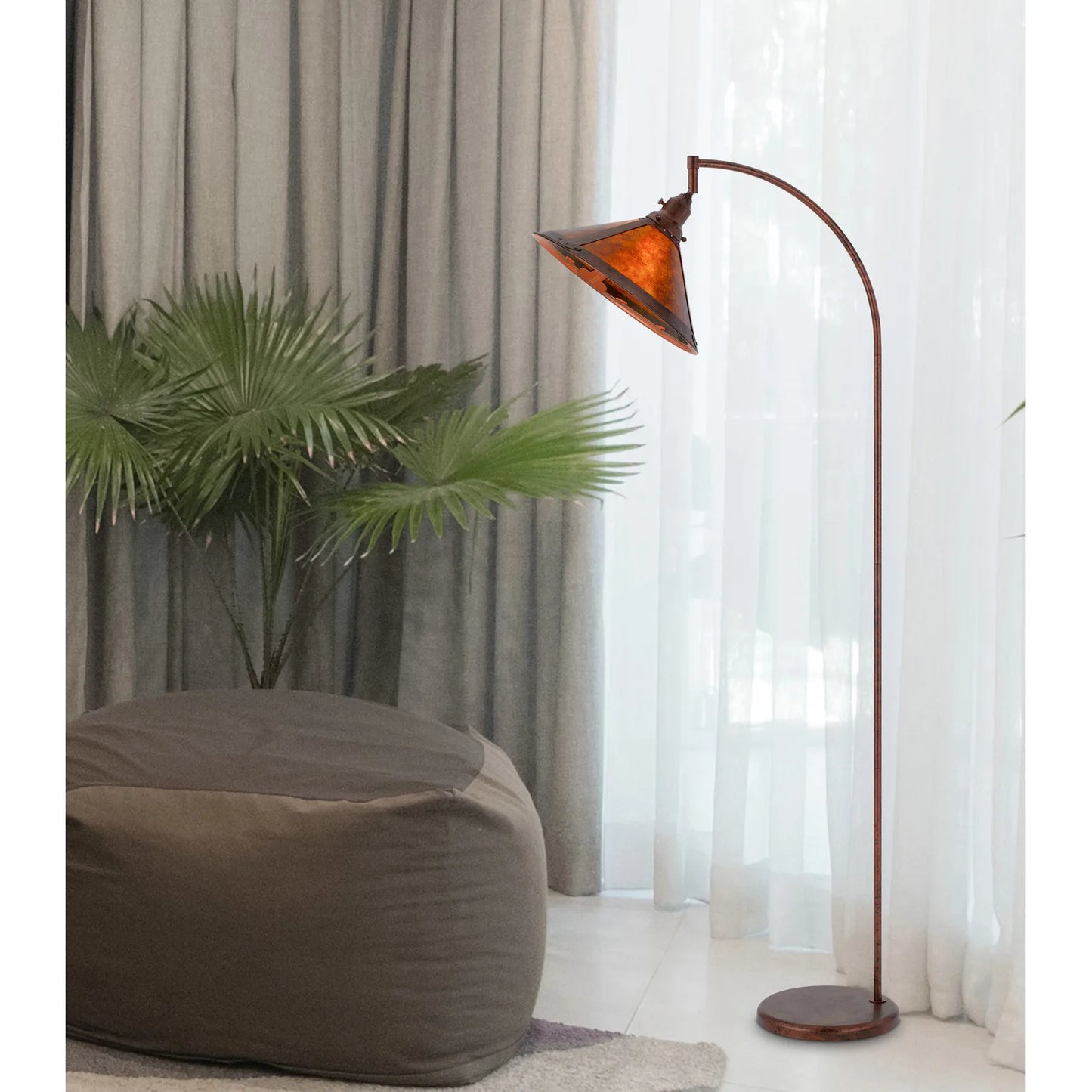 Traditional Rust Floor Lamp with Empire Shade