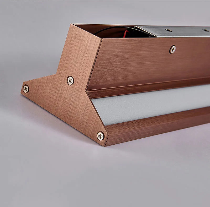 Gold Modern Long Wall Sconce for Bedroom & Hallway