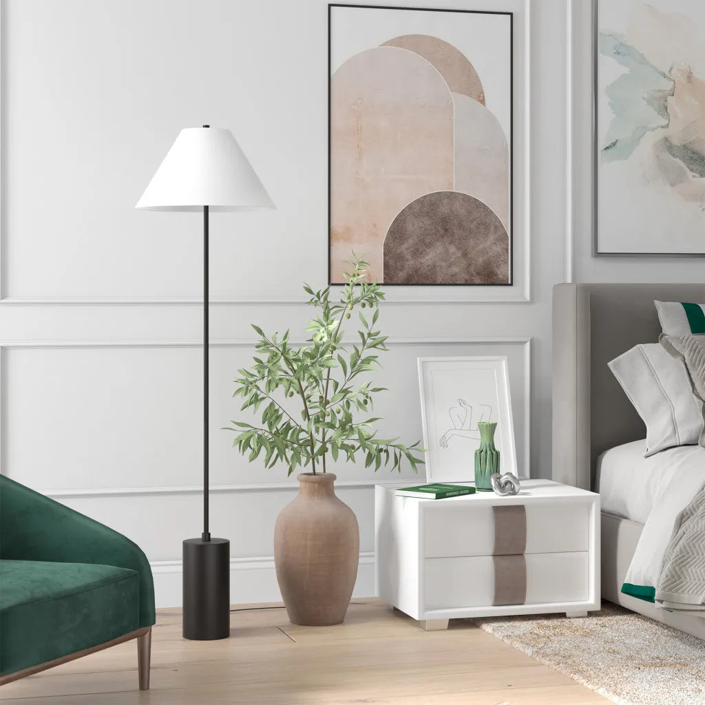 Black White LED Floor Lamp