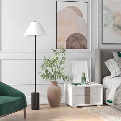 Black White LED Floor Lamp