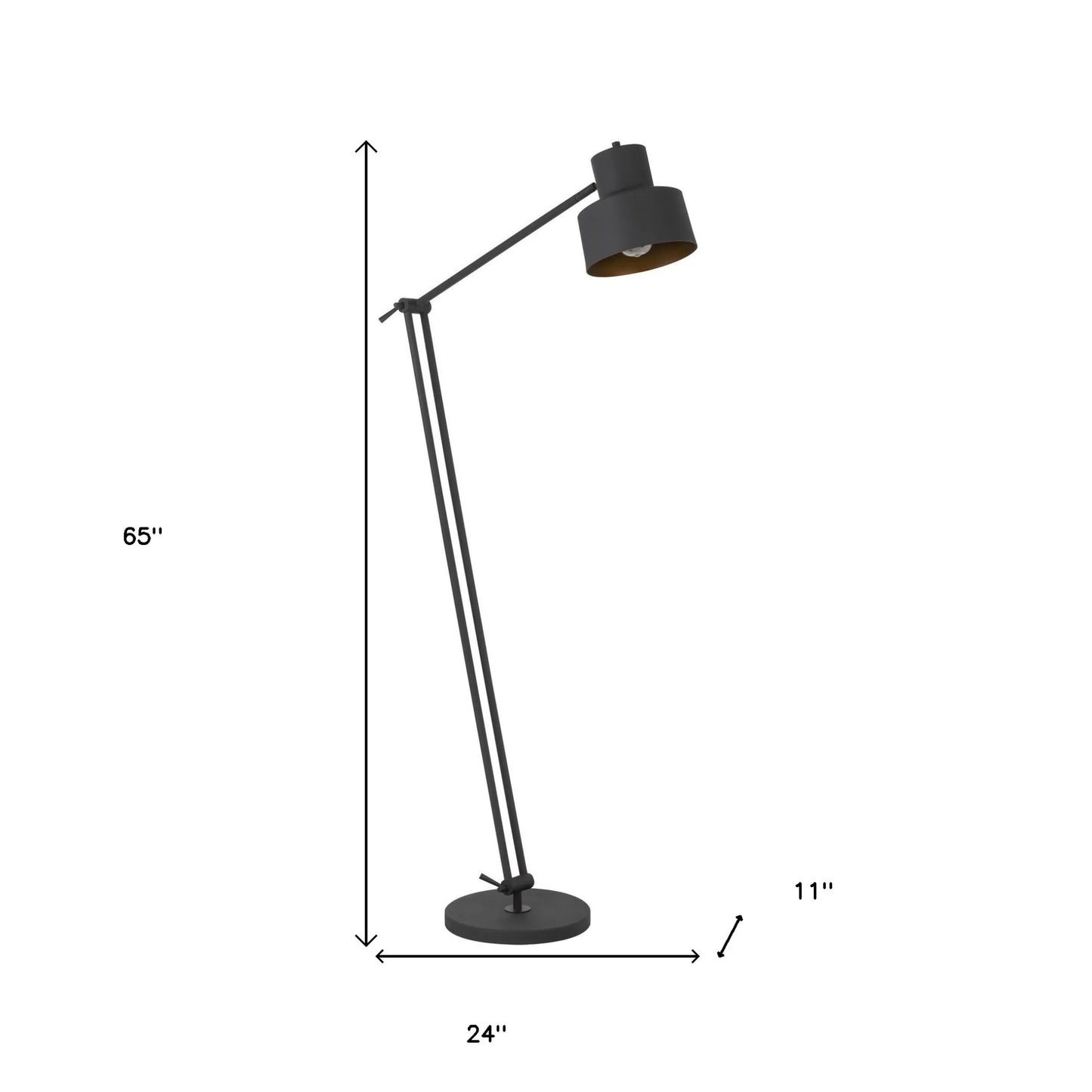 Traditional Shaped Black Floor Lamp