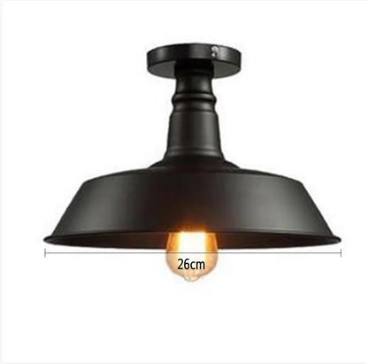 Retro Metal Semi-Flush Ceiling Light Fixture