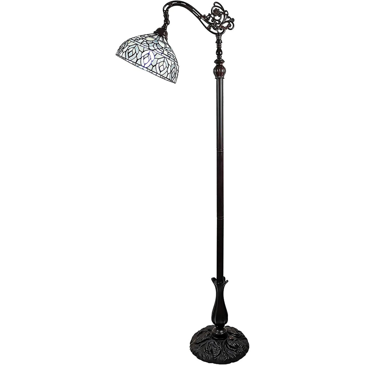 Black Four-Light Arc Floor Lamp