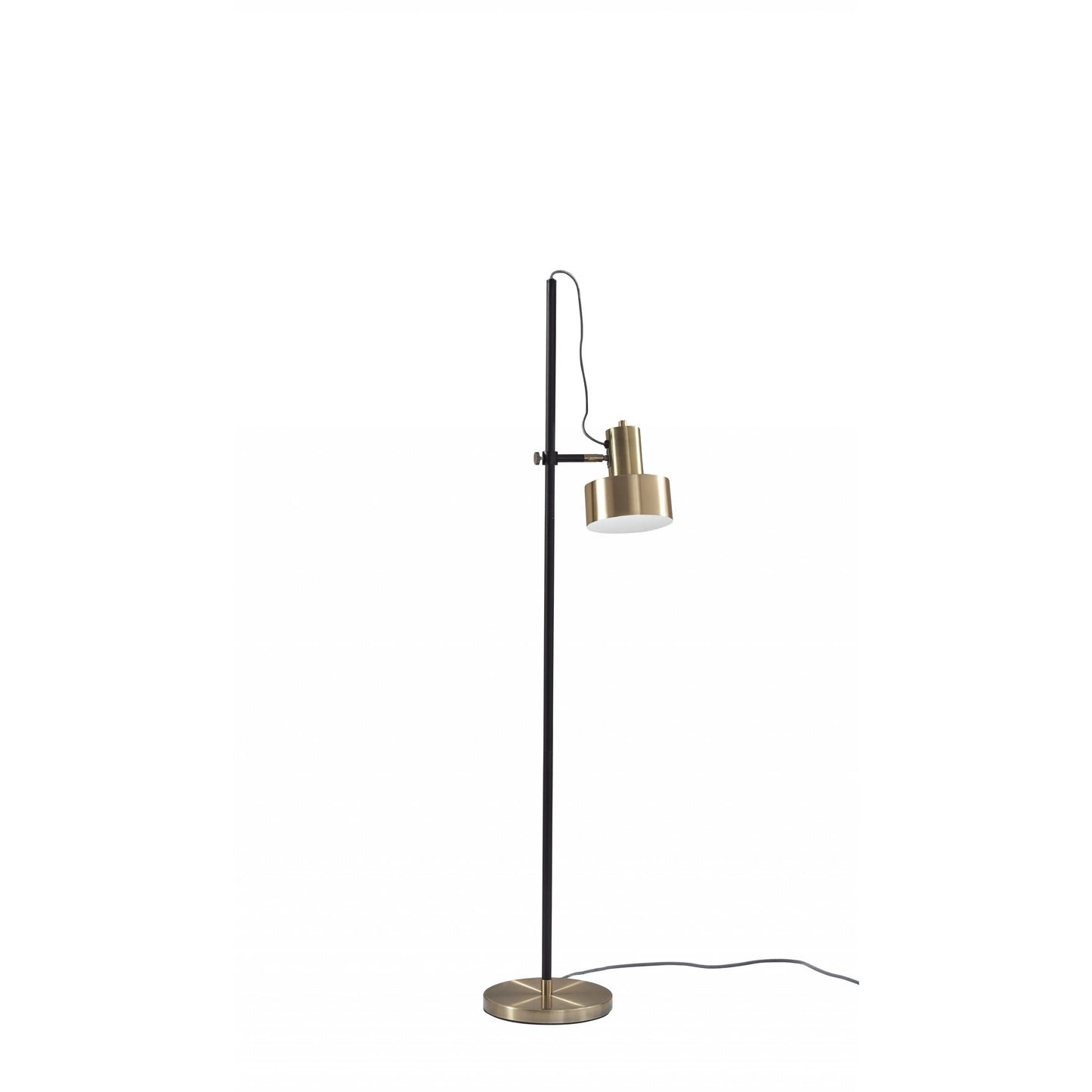 Modern Floor Lamp with Brass Metal Shade