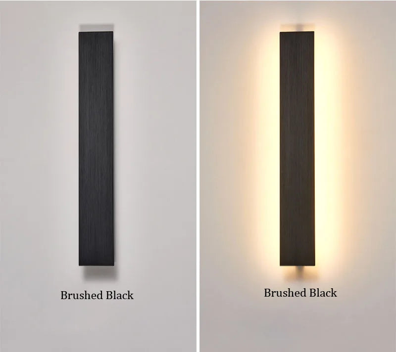 Gold Modern Long Wall Sconce for Bedroom & Hallway