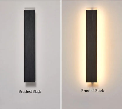 Gold Modern Long Wall Sconce for Bedroom & Hallway