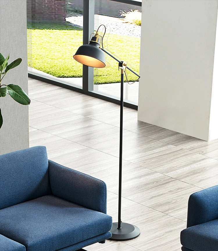 Rocker Vertical Floor Lamp Modern Long Arm Floor Lights
