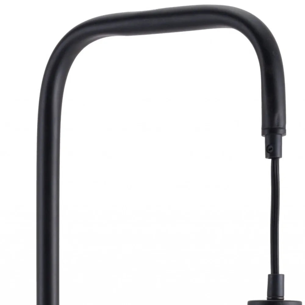 Black Marble LED Floor Lamp with Calcite Slab