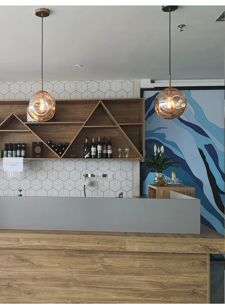 Nordic Glass Ball Pendant Light