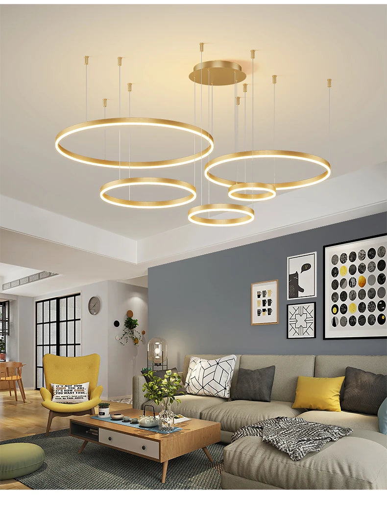 Multi-Ring LED Chandelier