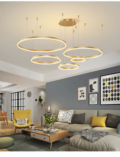 Multi-Ring LED Chandelier