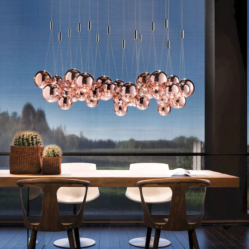 Modern Glass Ball LED Pendant Lamps Nordic Fashion Kitchen