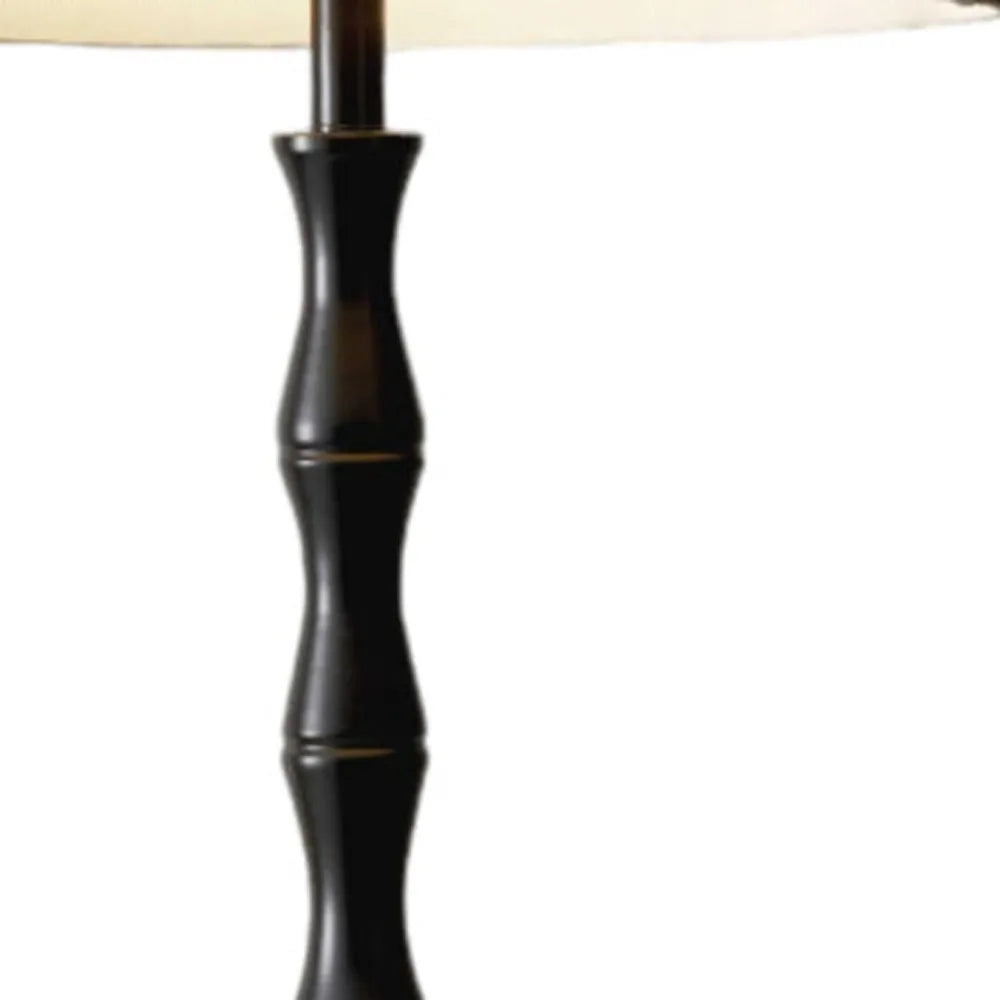 Modern Floor Lamp with Burlap Shade