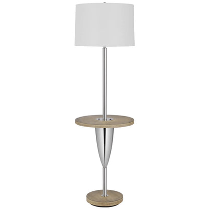 Chrome Tray Table Floor Lamp