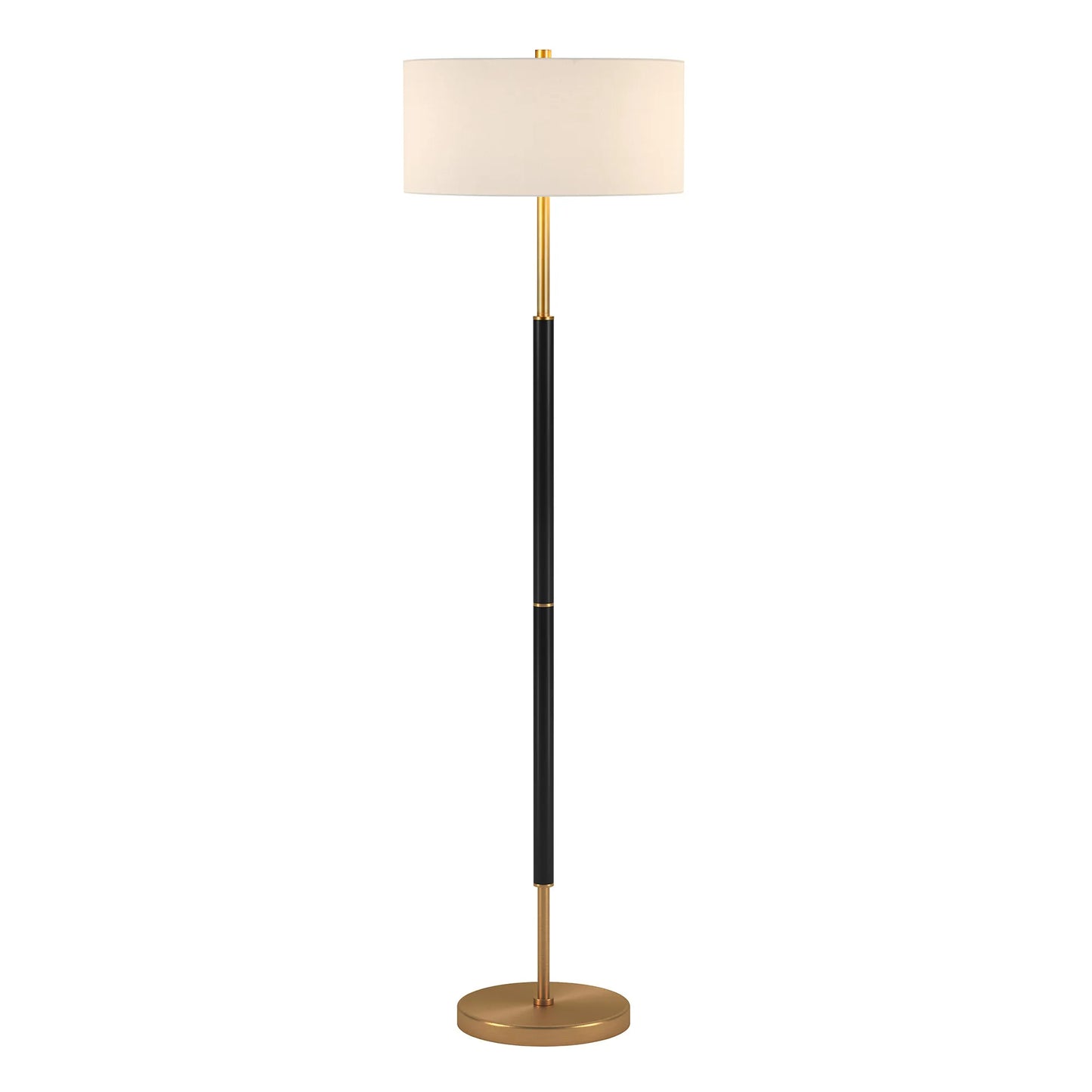 HMS 61 Contemporary Gold White Two-Light LED Floor Lamp