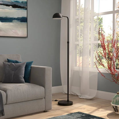 Two-Light Rattan Column Floor Lamp