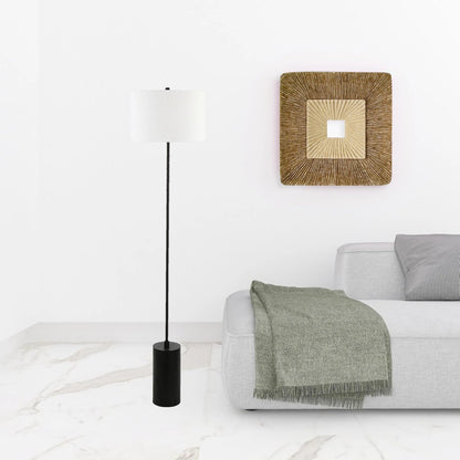 Traditional Black Floor Lamp with Empire Shade