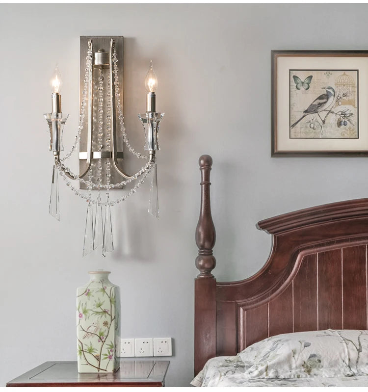 Nordic Crystal Wall Sconce - Modern Elegance