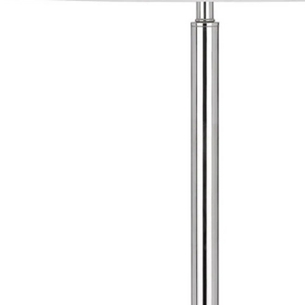 Chrome Tray Table Floor Lamp