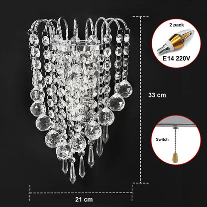 Mirror Crystal LED Wall Lights