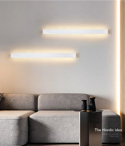 Gold Modern Long Wall Sconce for Bedroom & Hallway