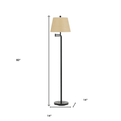 Bronze Swing Arm LED Floor Lamp