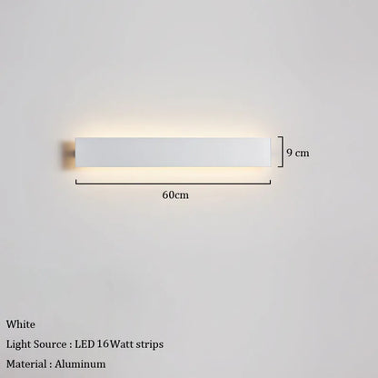Gold Modern Long Wall Sconce for Bedroom & Hallway