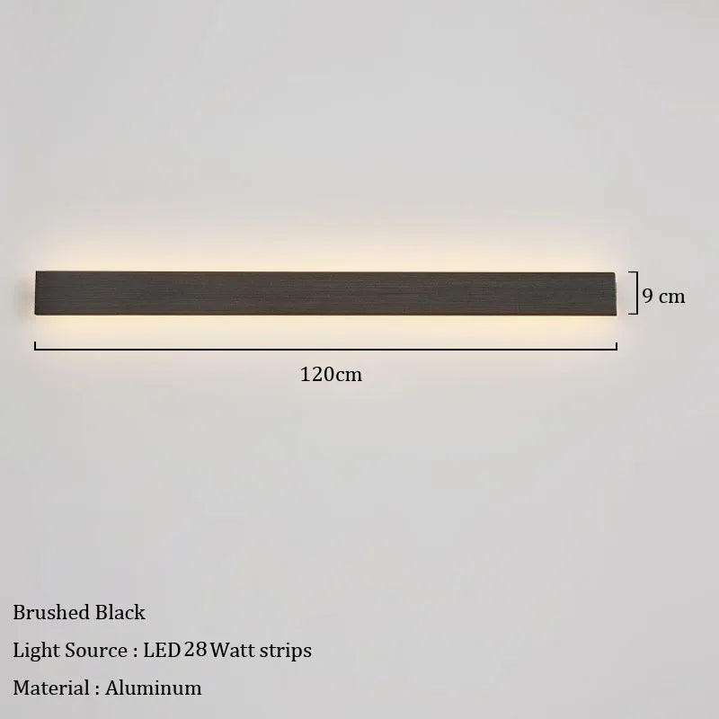 Gold Modern Long Wall Sconce for Bedroom & Hallway