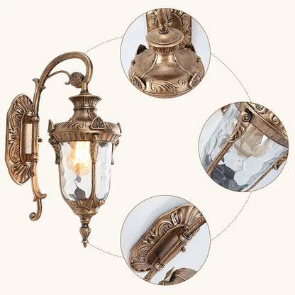 RetroGlow Waterproof Wall Lamp for Outdoor Spaces