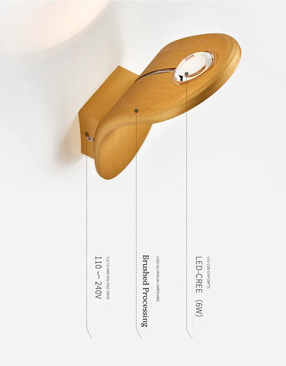 Gold Aura Minimalist Wall Sconce for Indoor Spaces