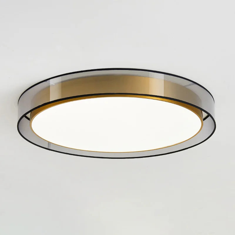 Nordic Copper LED Round Ceiling Light