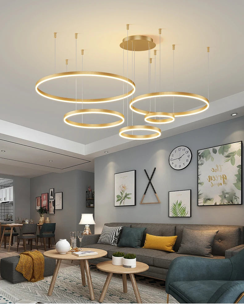 Multi-Ring LED Chandelier