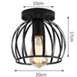 Retro Metal Semi-Flush Ceiling Light Fixture