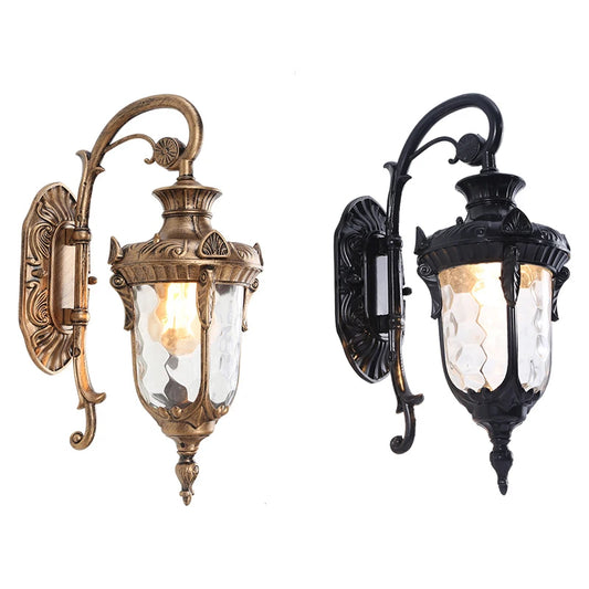 RetroGlow Waterproof Wall Lamp for Outdoor Spaces