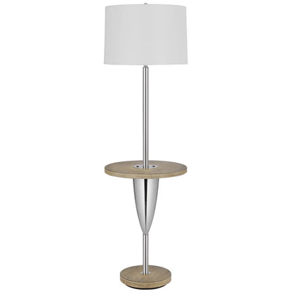 Chrome Tray Table Floor Lamp