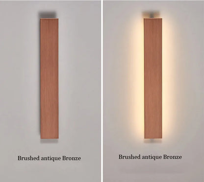 Gold Modern Long Wall Sconce for Bedroom & Hallway