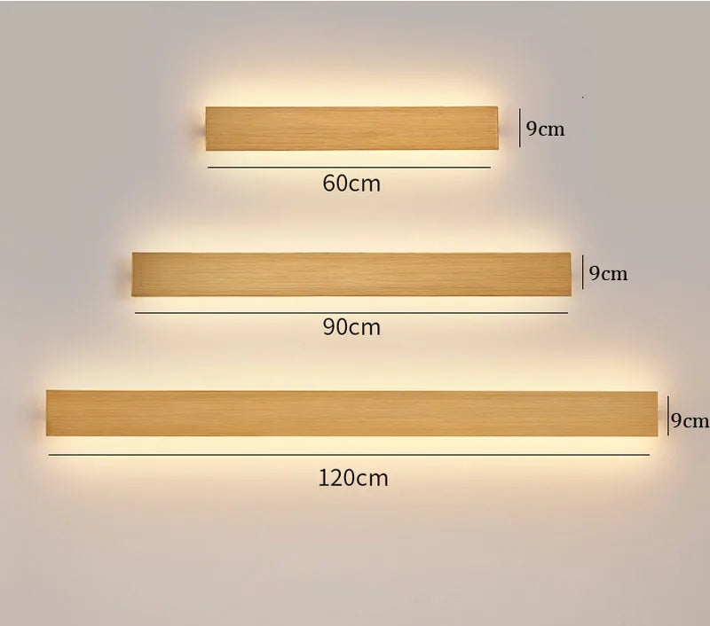 Gold Modern Long Wall Sconce for Bedroom & Hallway